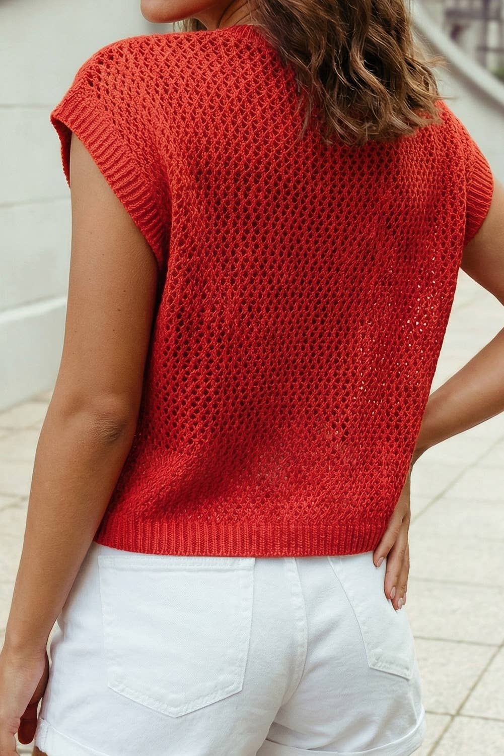 4th of July Flag Short Sleeve Sweater Top
