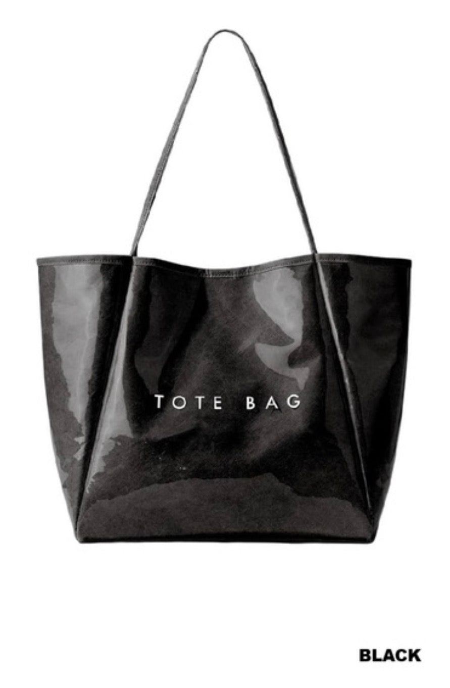 PVC Kraft Weekender Tote Bag-Black