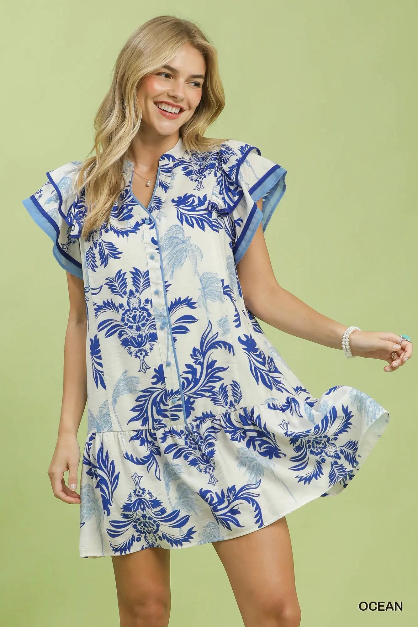 Toile Print Dress