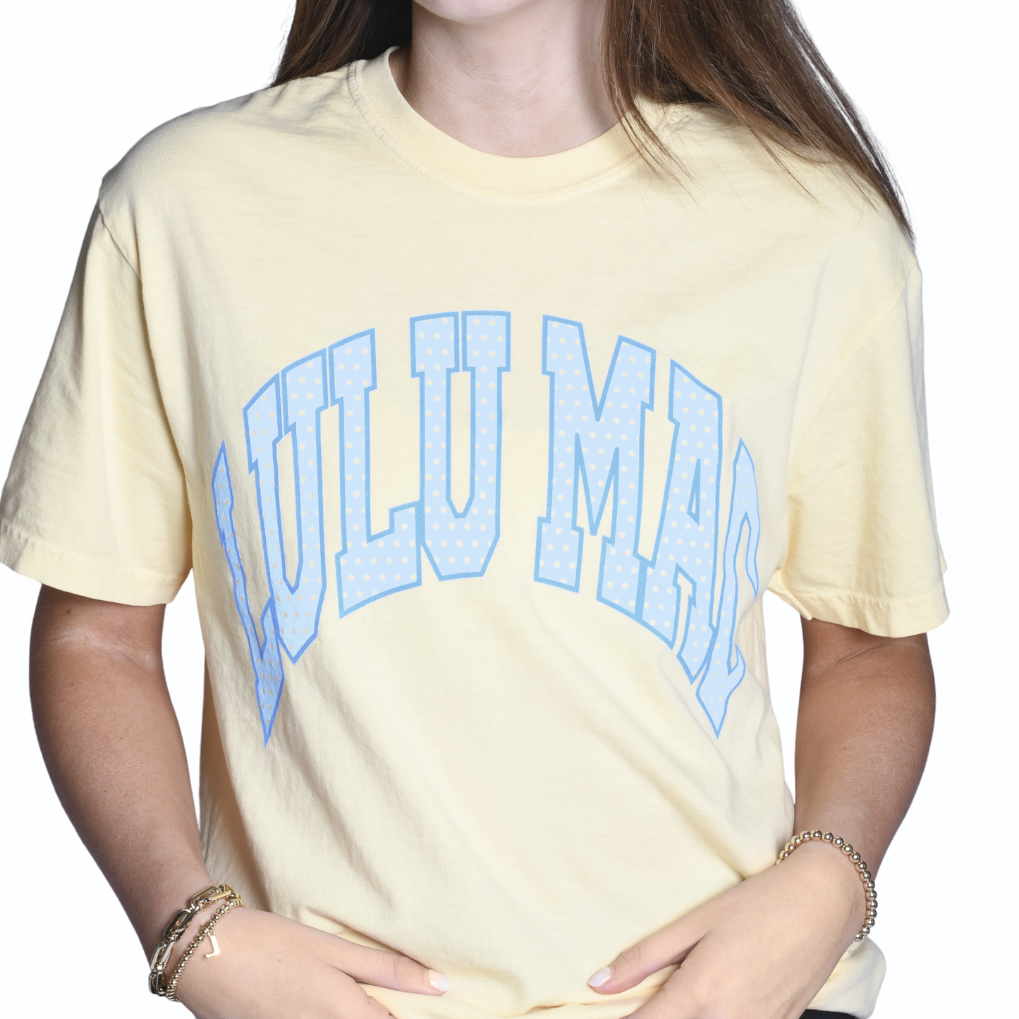 Lulu Mac Polka Dot Tee- Yellow