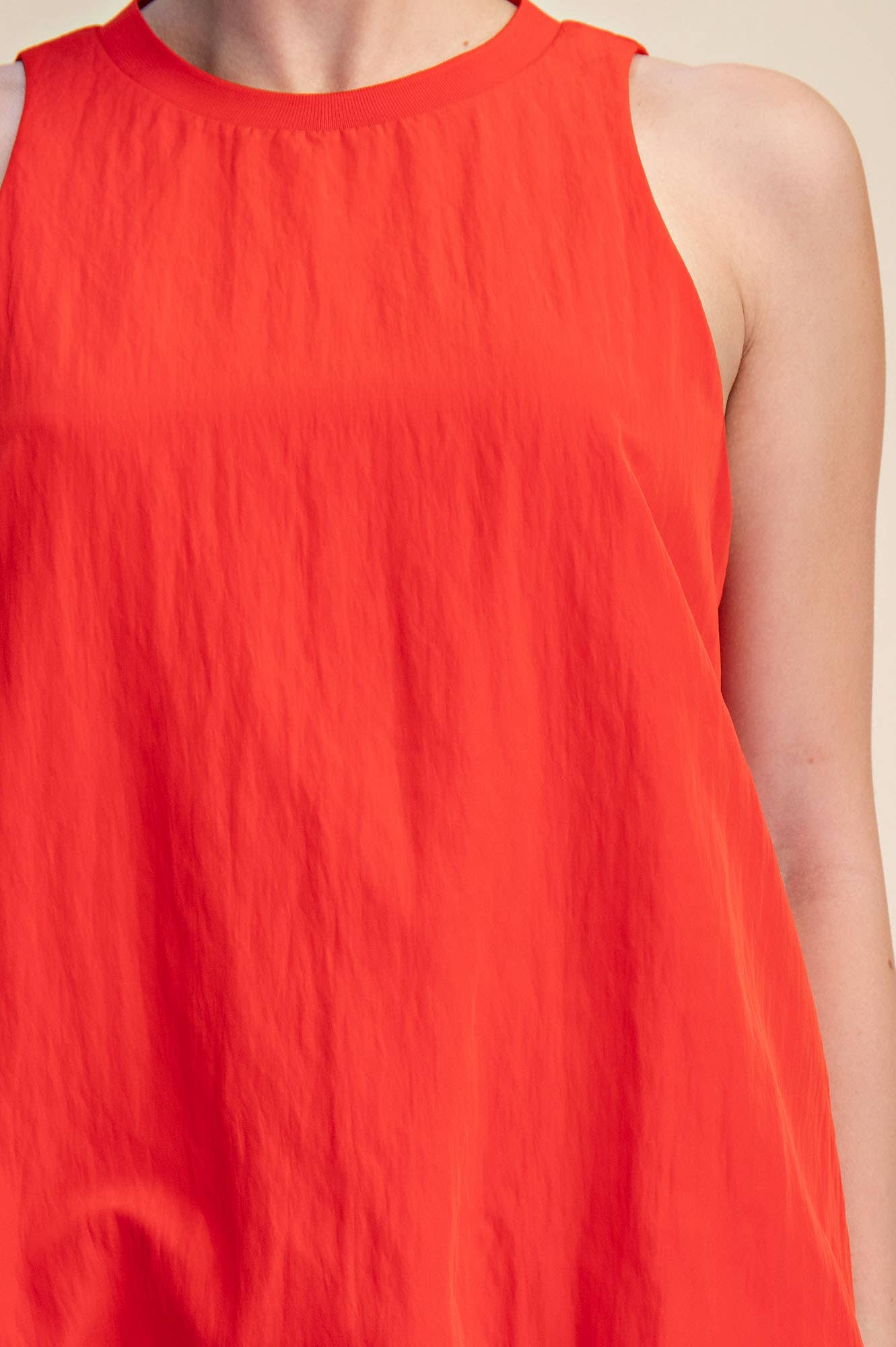 Sleeveless Crew-Neck Top