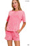 Halo Snow Washed Short Sleeve Tee & Shorts Set