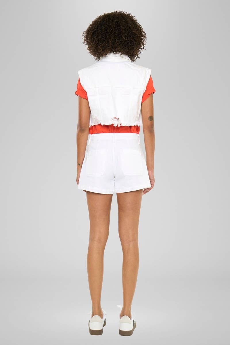 HIGH RISE A-LINE TROUSER SHORTS