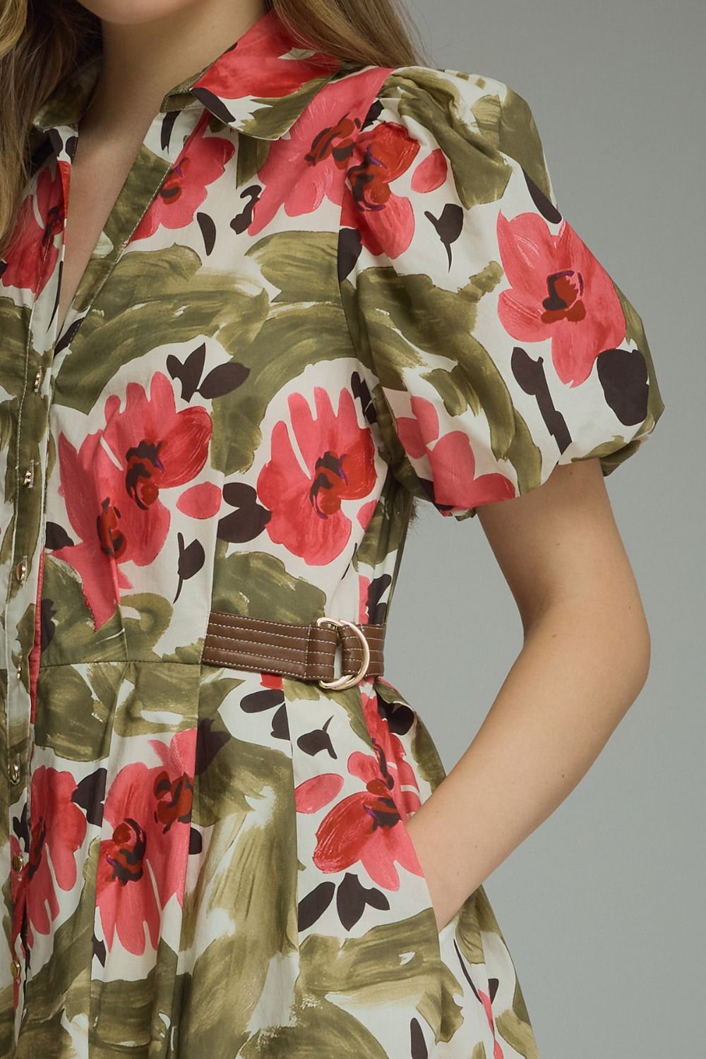 Puff Sleeve Floral Mini Dress