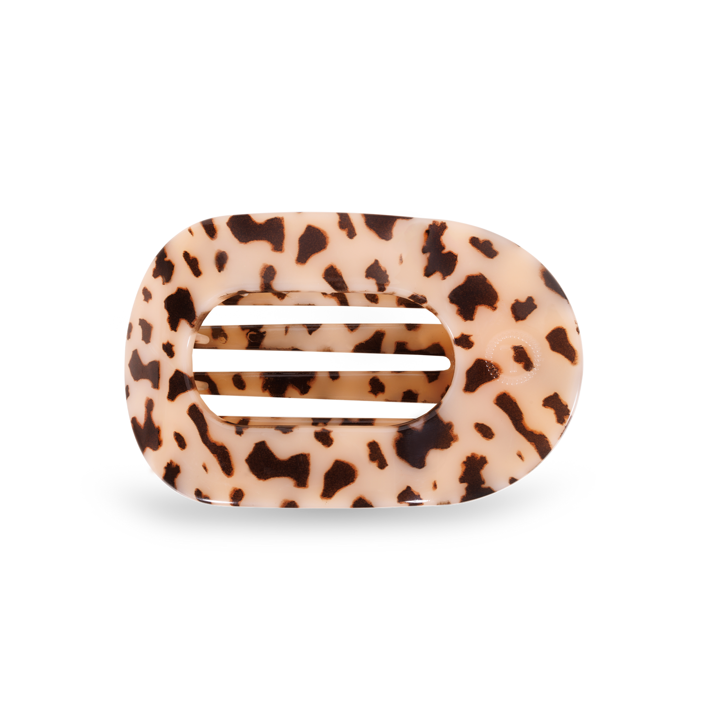 Round Flat Hair Clip | Small | Blonde Tortoise