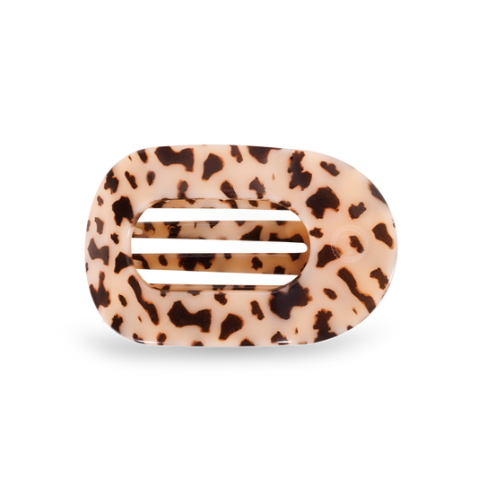 Round Flat Hair Clip | Small | Blonde Tortoise