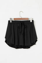 Drawstring High Waist Lined Tennis Skorts