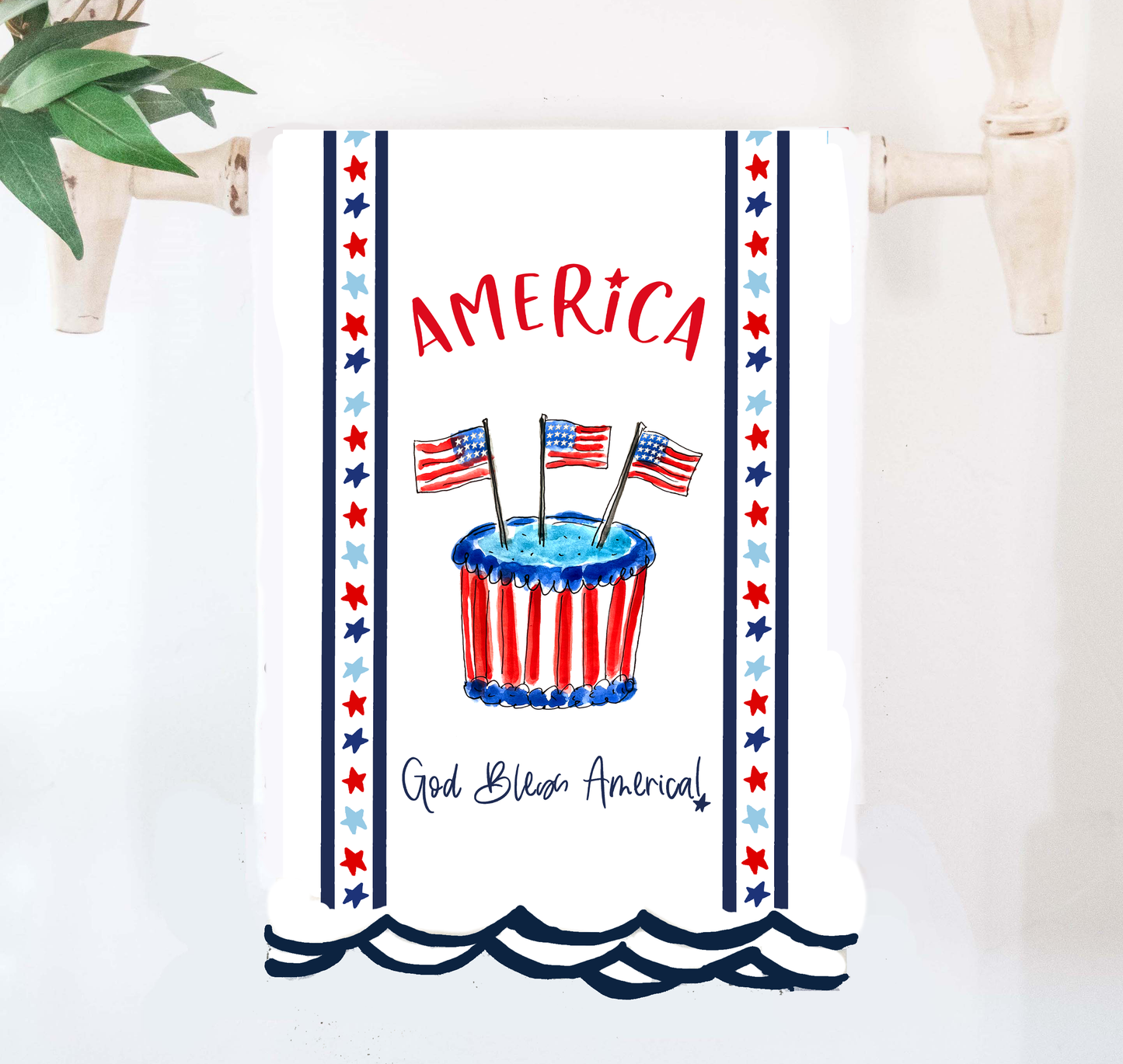 AMERICA BIRTHDAY TEA TOWEL