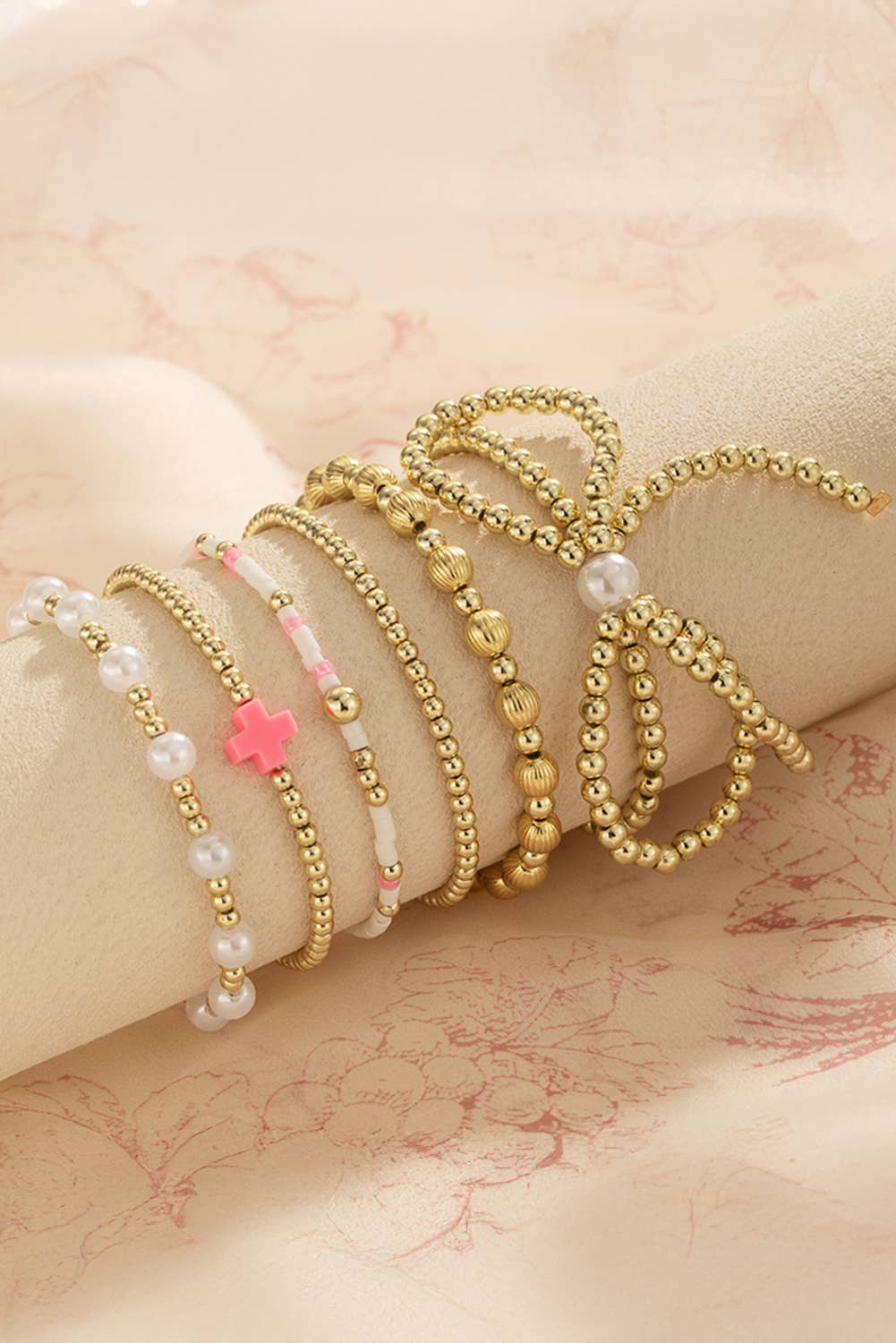 Bow Knot Pearl Beaded Bracelet
