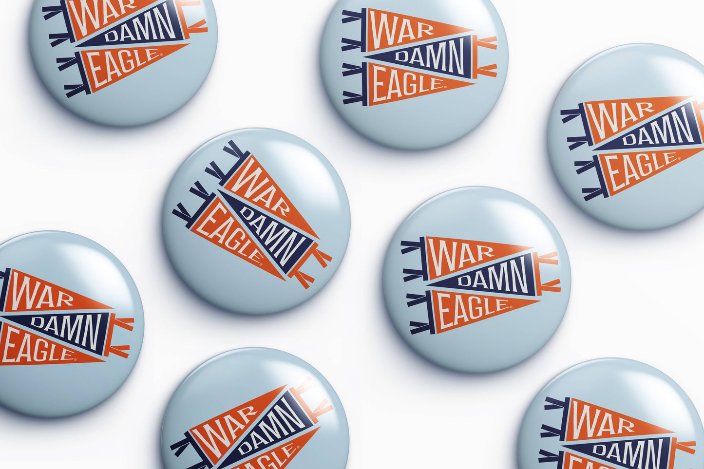 Auburn War Damn Eagle Pennant Flags Button