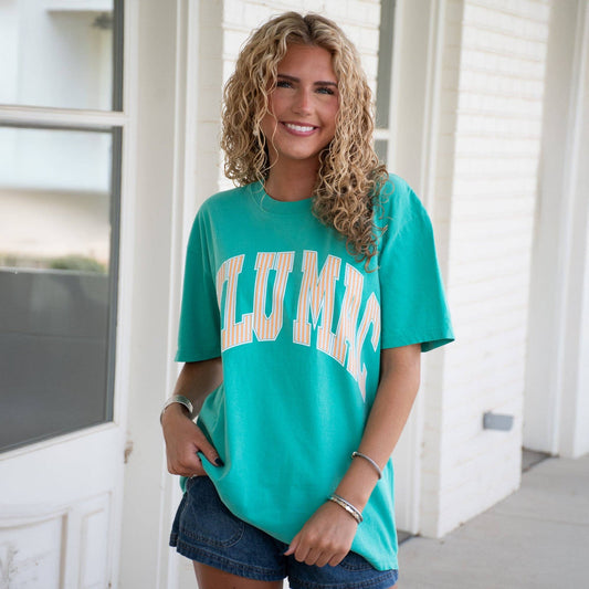LLM Stripe Green Tee