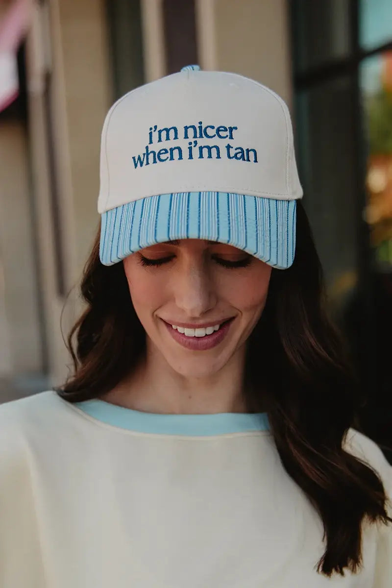 I'm Nicer When I'm Tan Two-Toned Vintage Hats