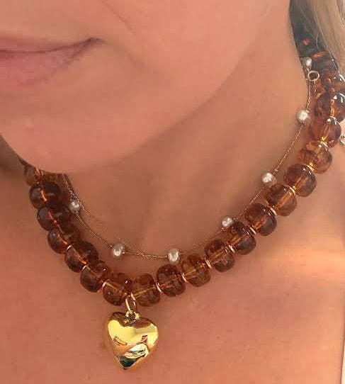 Bubble Big Heart Necklace