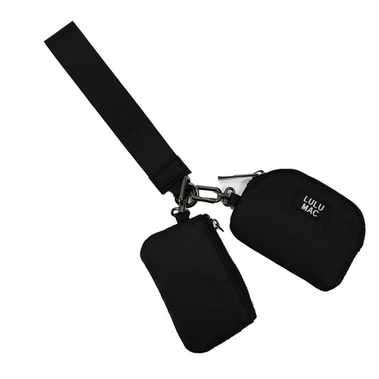 Black/Black Lulu Mac Wristlets