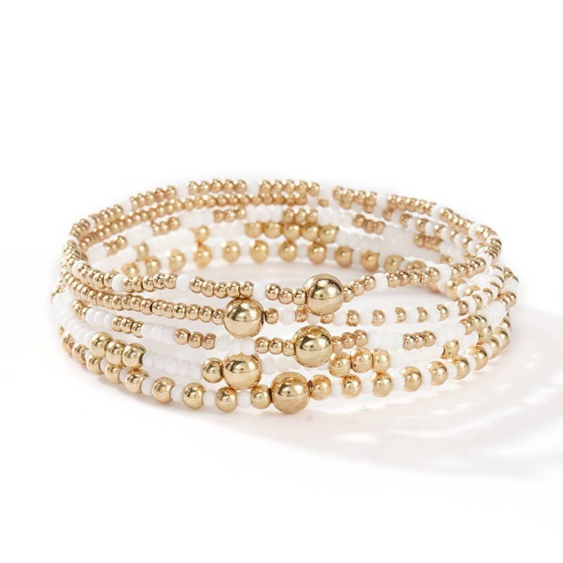 MULTI LAYER BALL CHAIN BEADED BRACELET | 40B5177