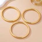 Chunky Triple Tube Bangle Set | 80B1604