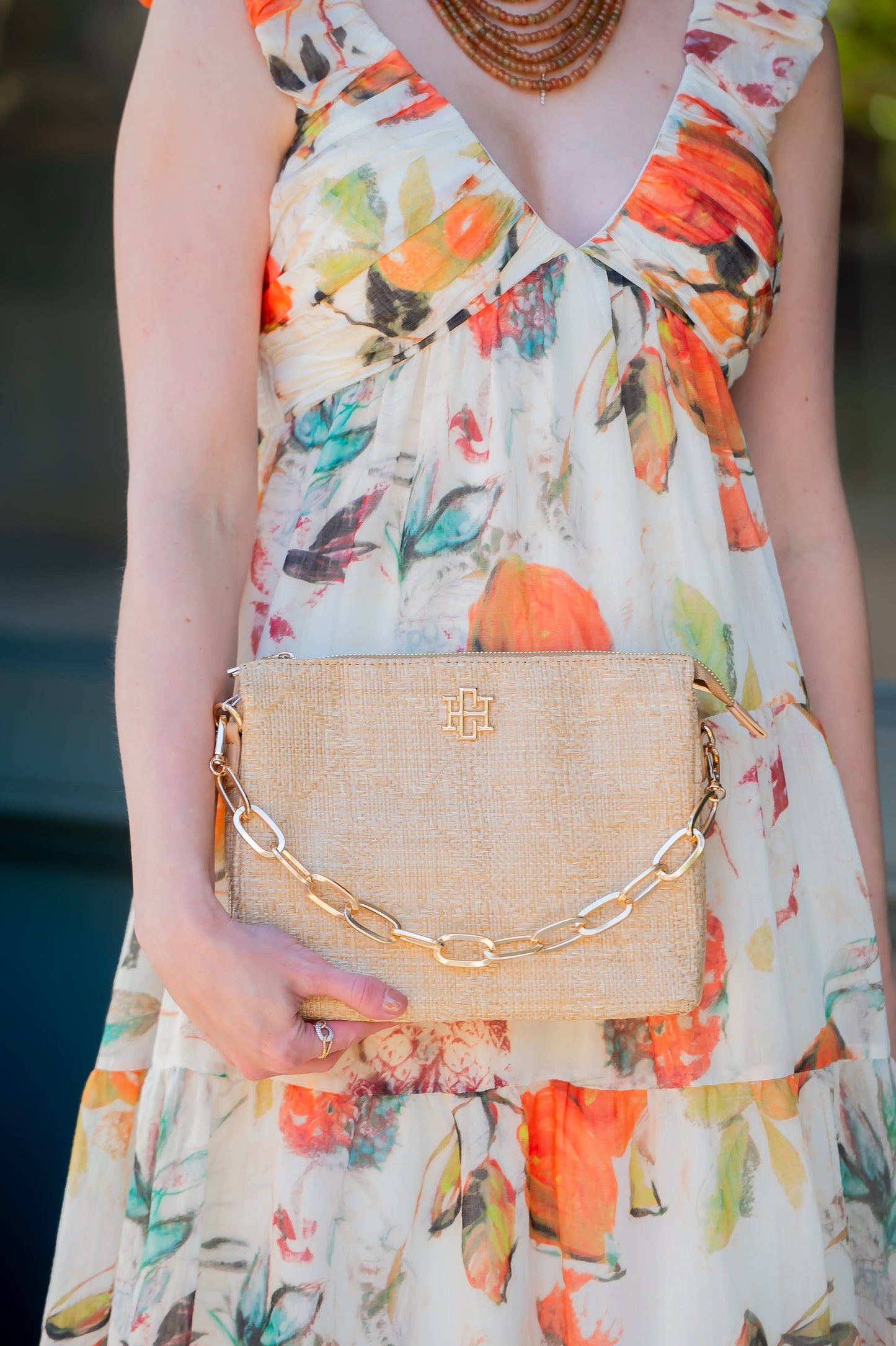 Ariana Crossbody Natural Lattice