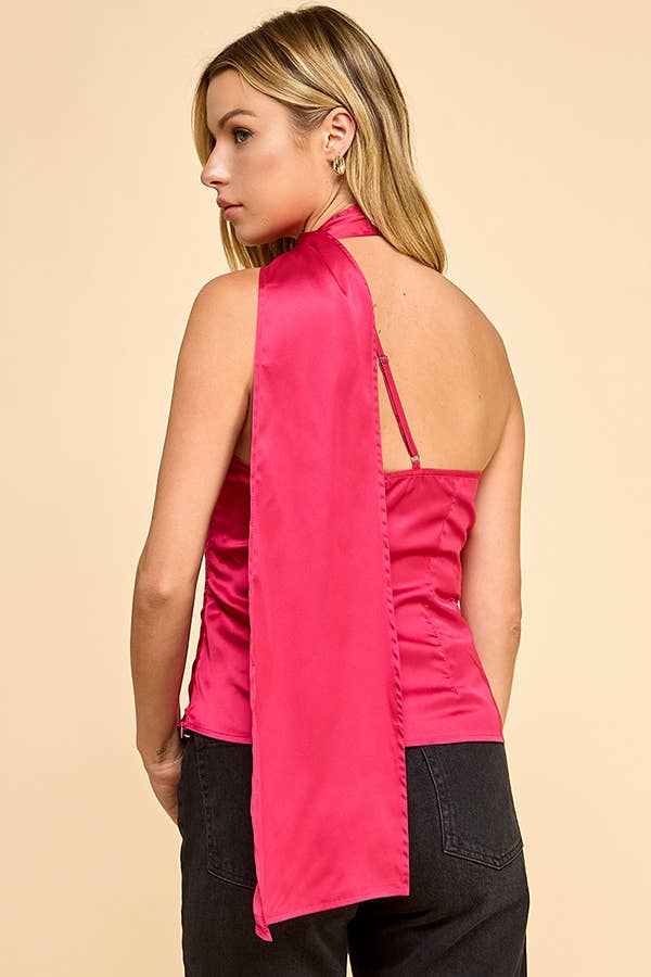 Gameday One shoulder top with scarf