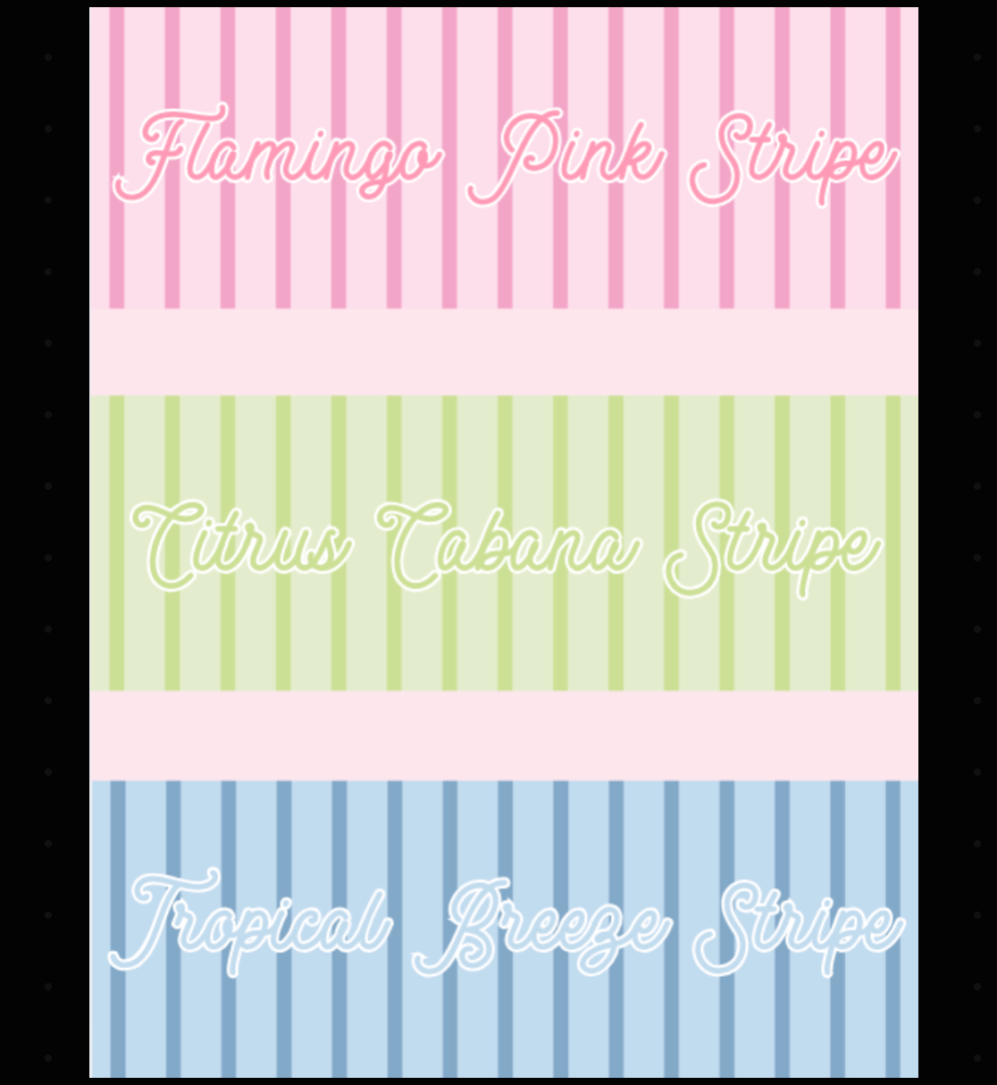 Nylon Striped Makeup Bag Collection
