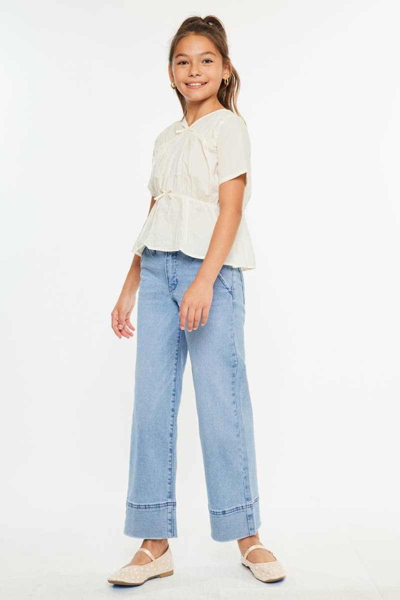 YOUTH HIGH RISE CROP WIDE LEG-YC9400M2