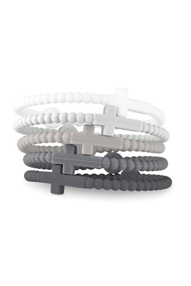 5pcs Jesus Cross Silicone Bracelet Pack Of 8 Sets