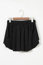 Drawstring High Waist Lined Tennis Skorts