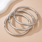 Chunky Triple Tube Bangle Set | 80B1604