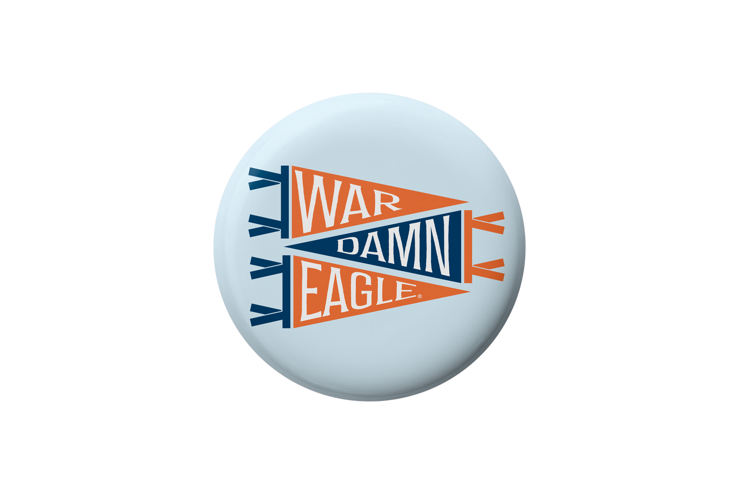 Auburn War Damn Eagle Pennant Flags Button