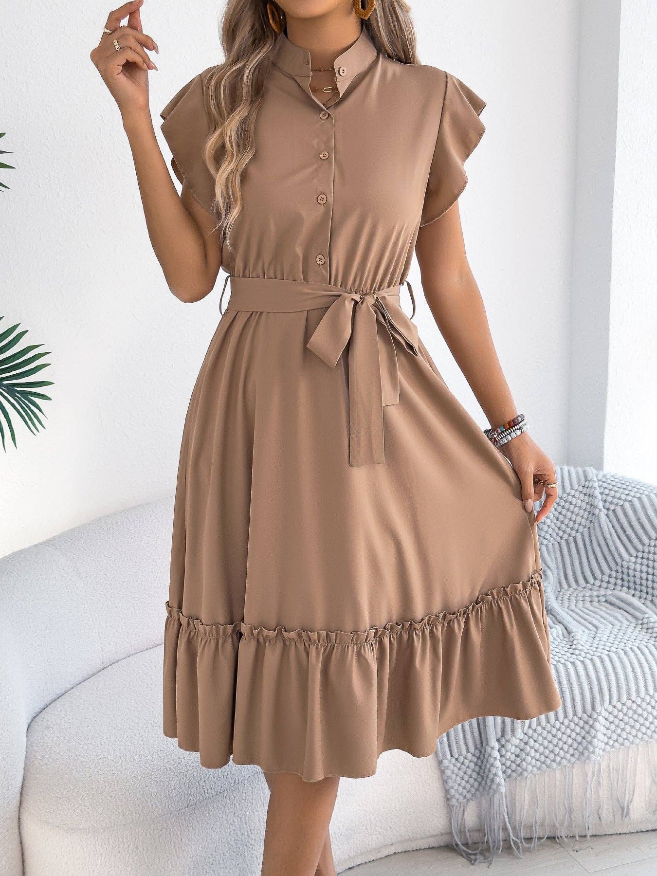 Light Blue Ruffle Dress