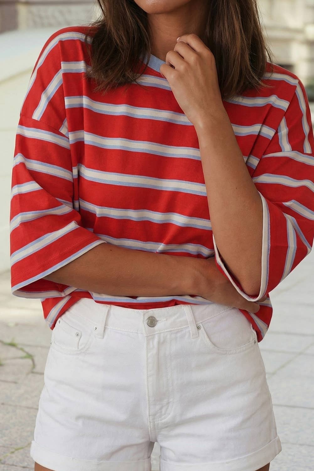 Striped Crew Neck T-shirt