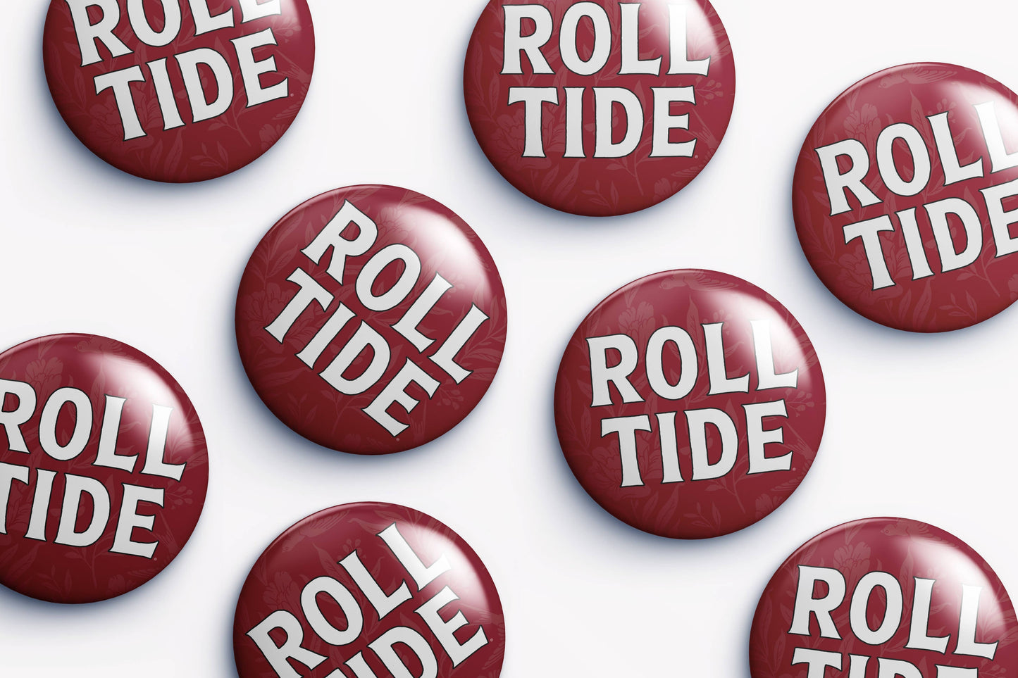 Alabama Roll Tide Floral Button