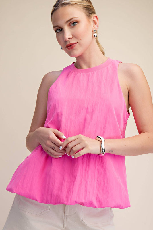 Sleeveless Crew-Neck Top