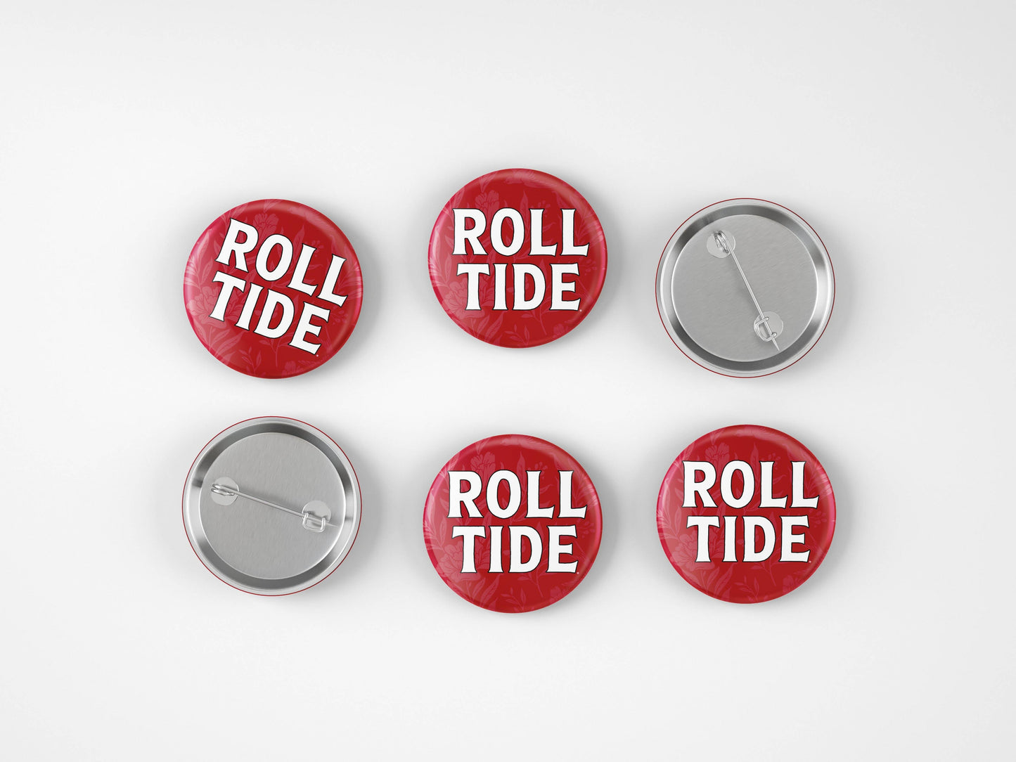 Alabama Roll Tide Floral Button