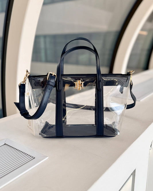 Molly Clear Mini Tote Navy