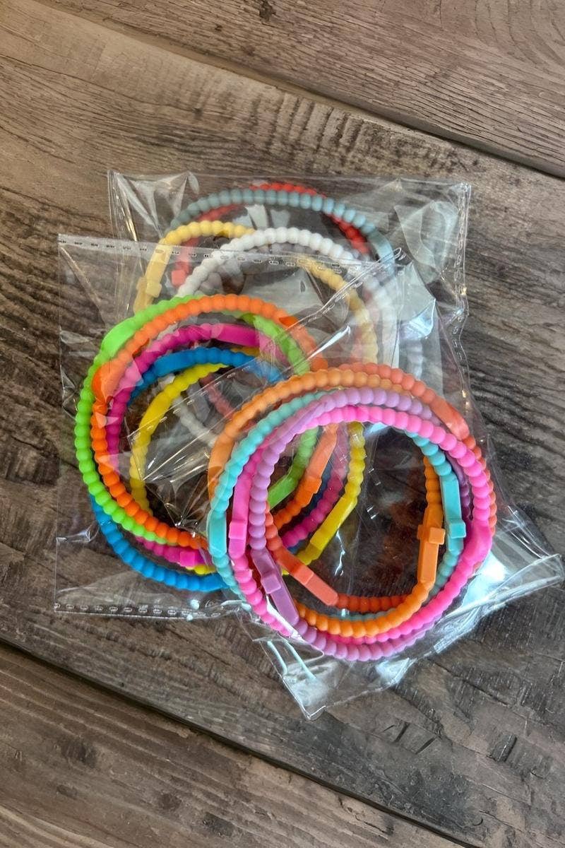 5pcs Jesus Cross Silicone Bracelet Pack Of 8 Sets