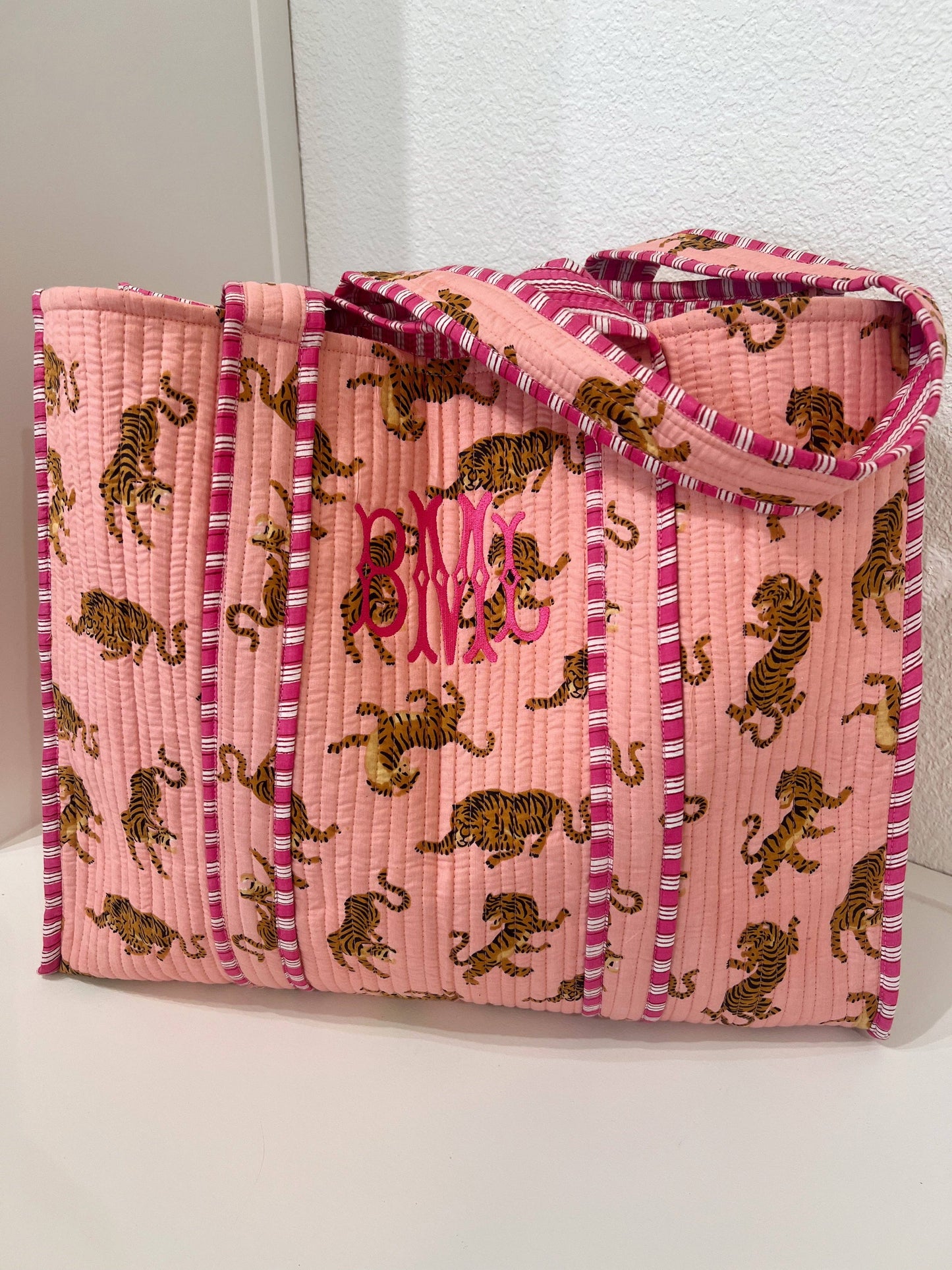Quilted Block Tote Bag