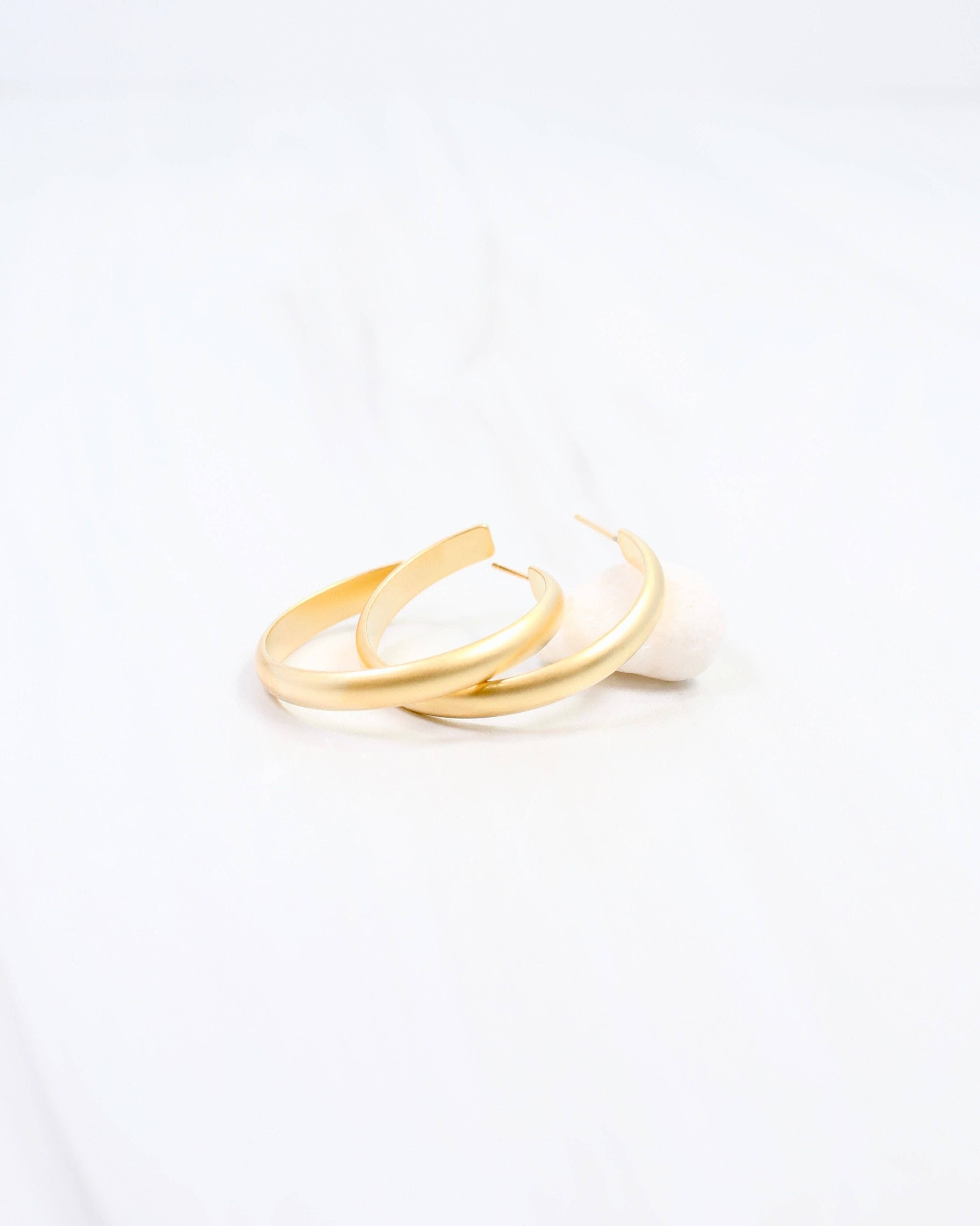 CH Hoop Earring Matte Gold