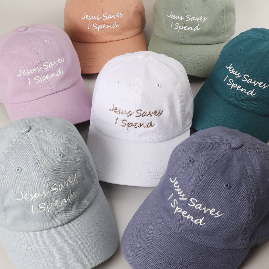 Jesus Saves I Spend Embroidery Baseball Cap