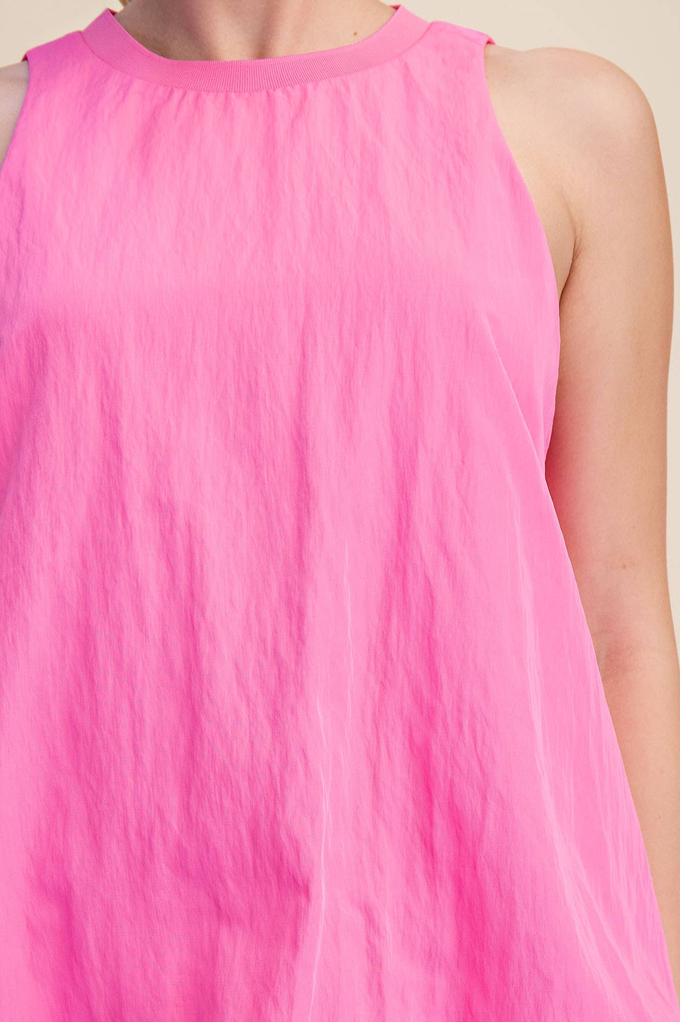 Sleeveless Crew-Neck Top