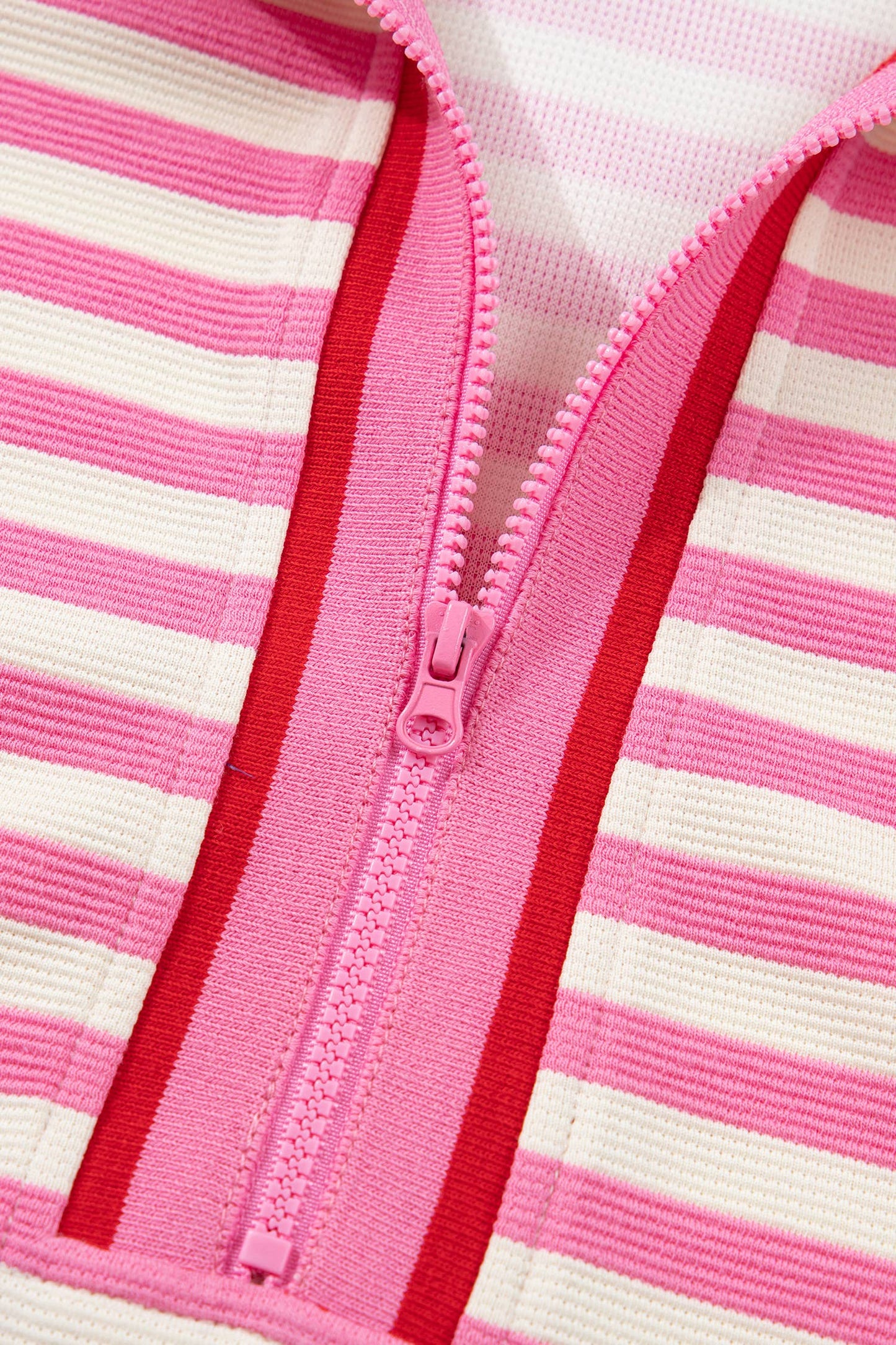Striped Sleeveless Polo Two-Piece Set