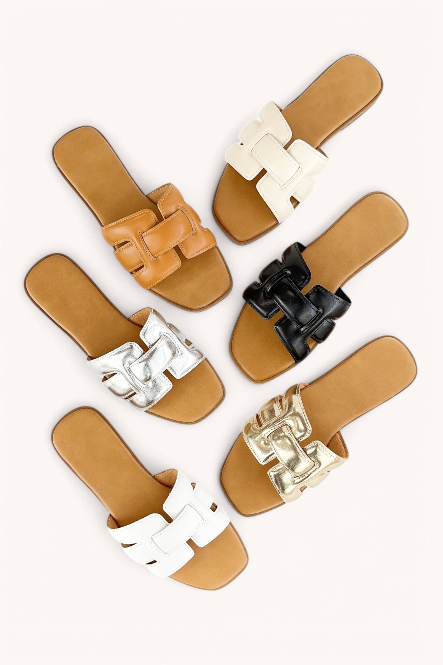 PADDED WOVEN STRAP SLIP ON SANDALS
