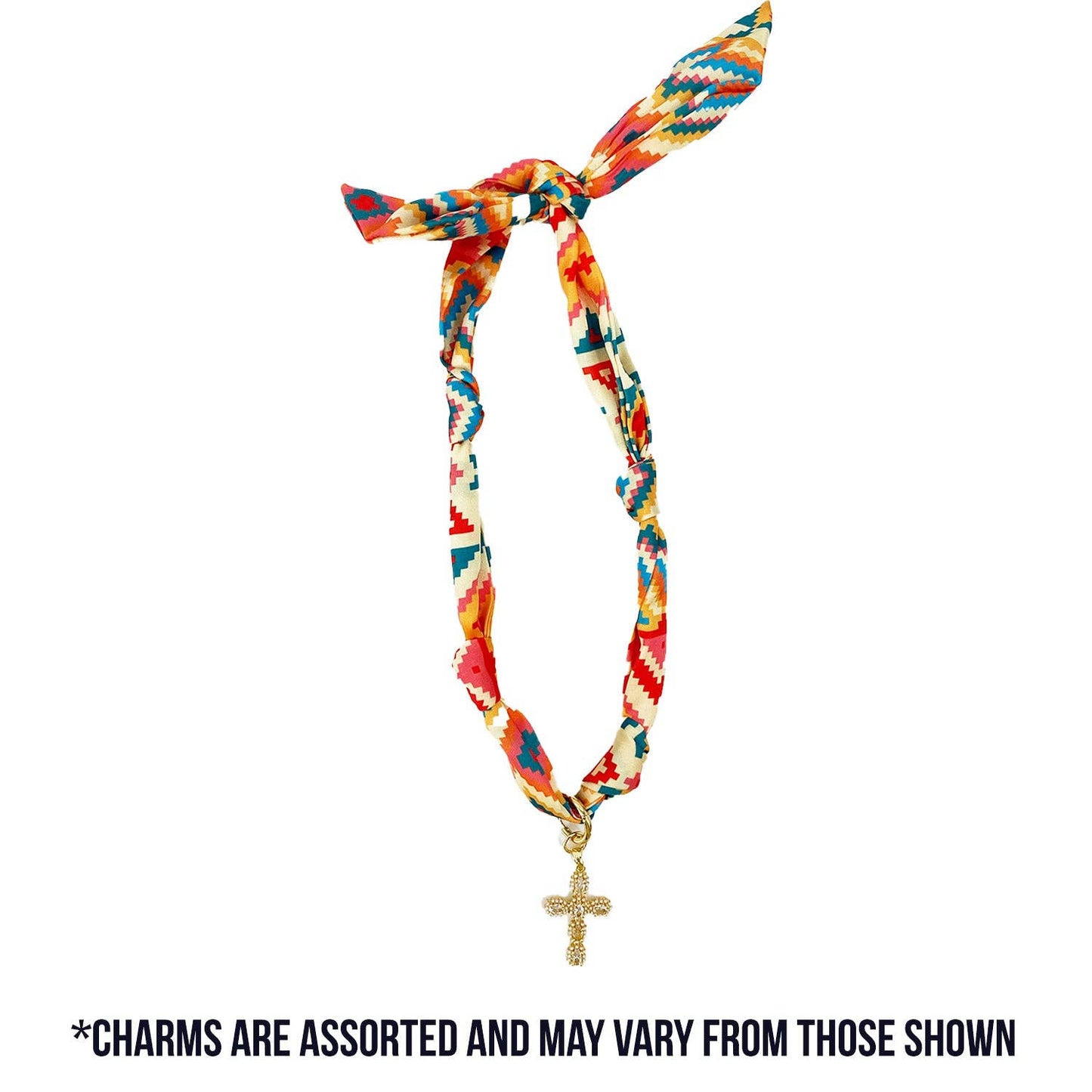 SCARF NECKLACE WITH CHARM