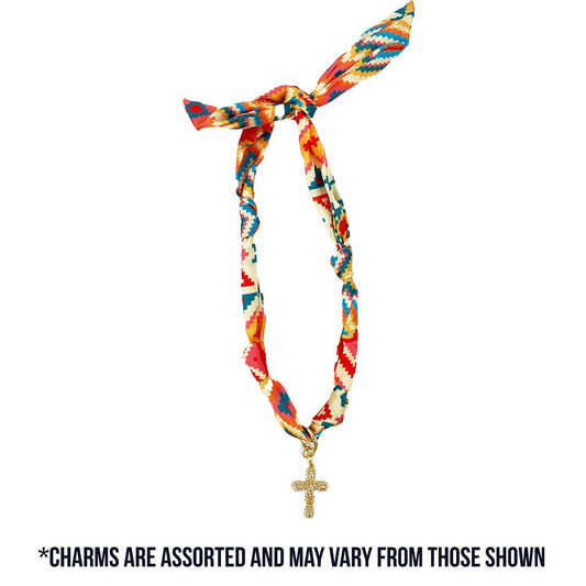 SCARF NECKLACE WITH CHARM