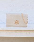 Bryn Clutch/Crossbody Woven Almond