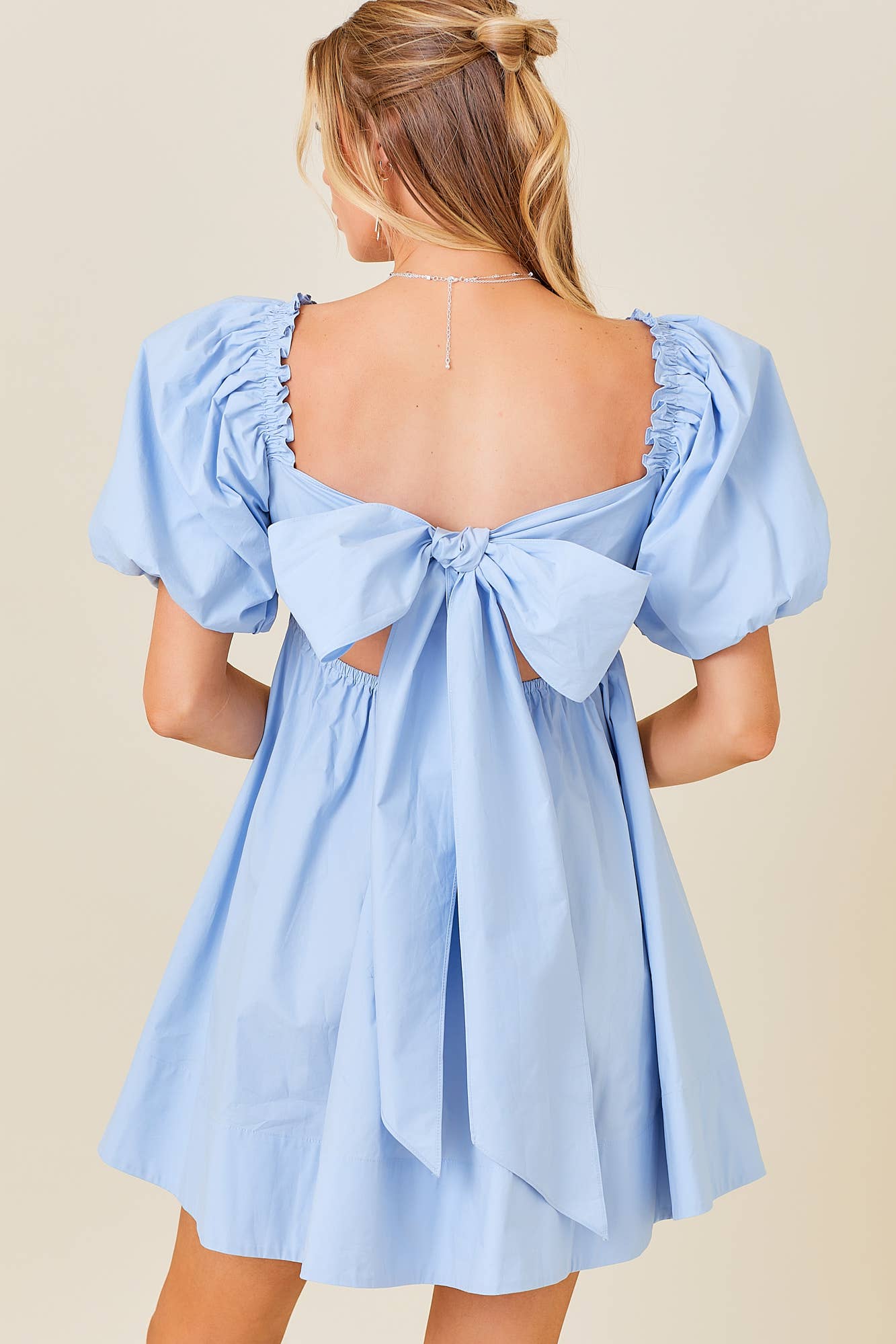 Ruffle Square A-line Cotton Midi Dresses