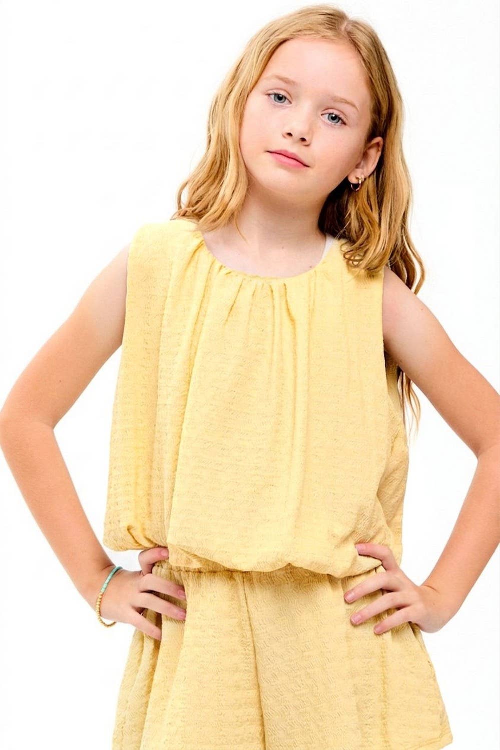 Curly Sleeveless Bubble Set