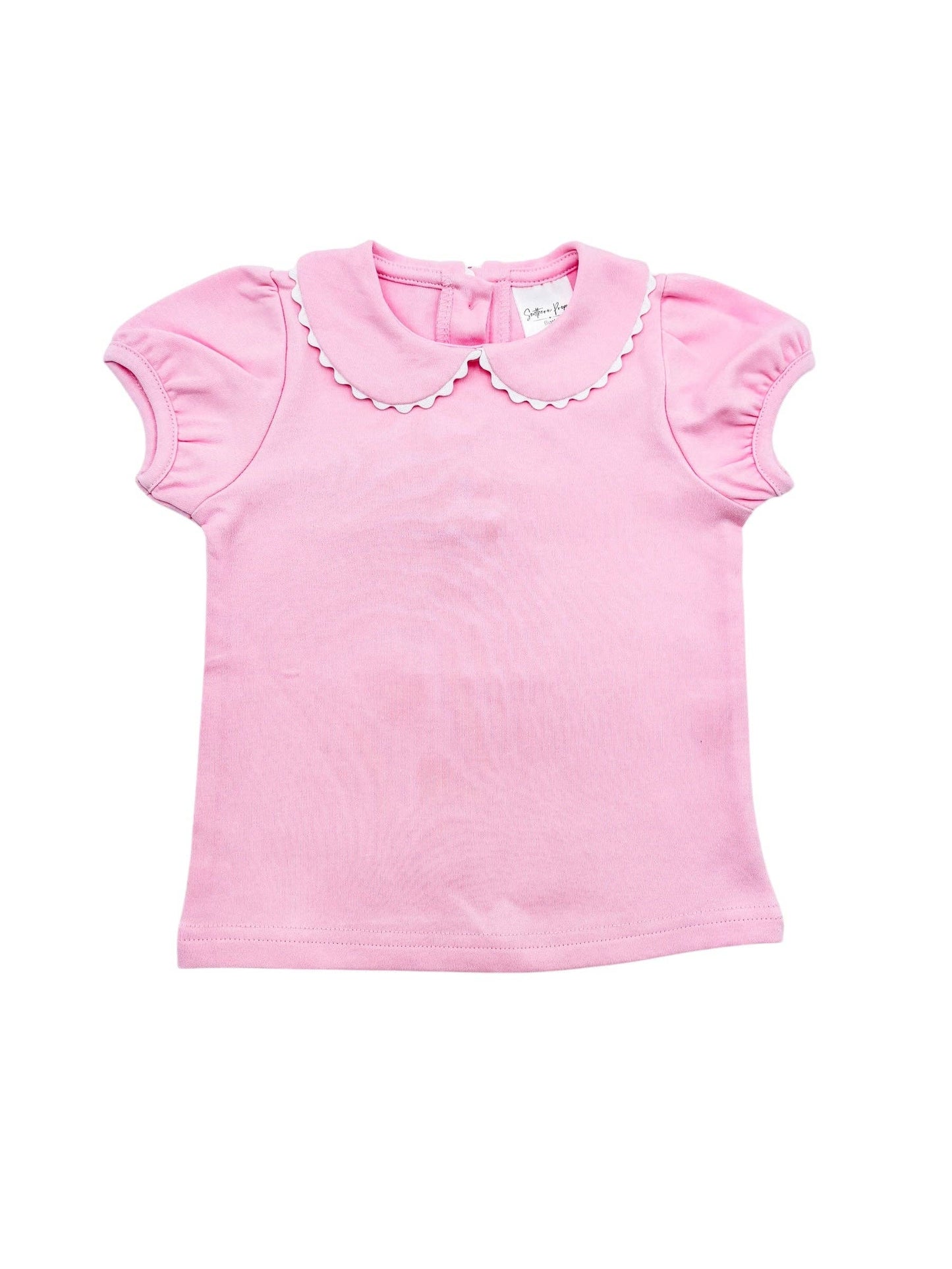 SS Scalloped Collared Shirt