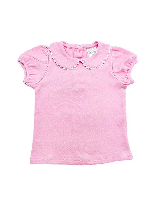 SS Scalloped Collared Shirt