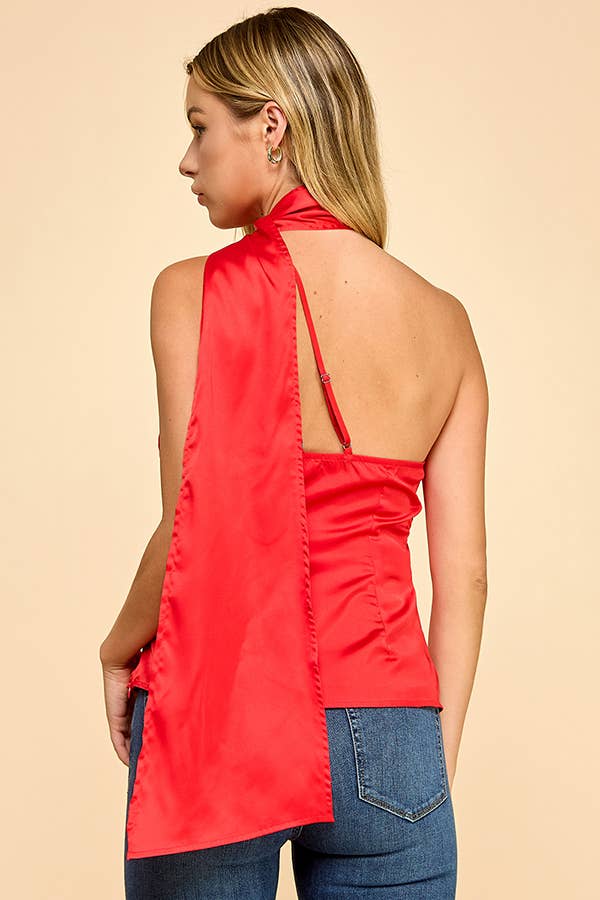 Gameday One shoulder top with scarf
