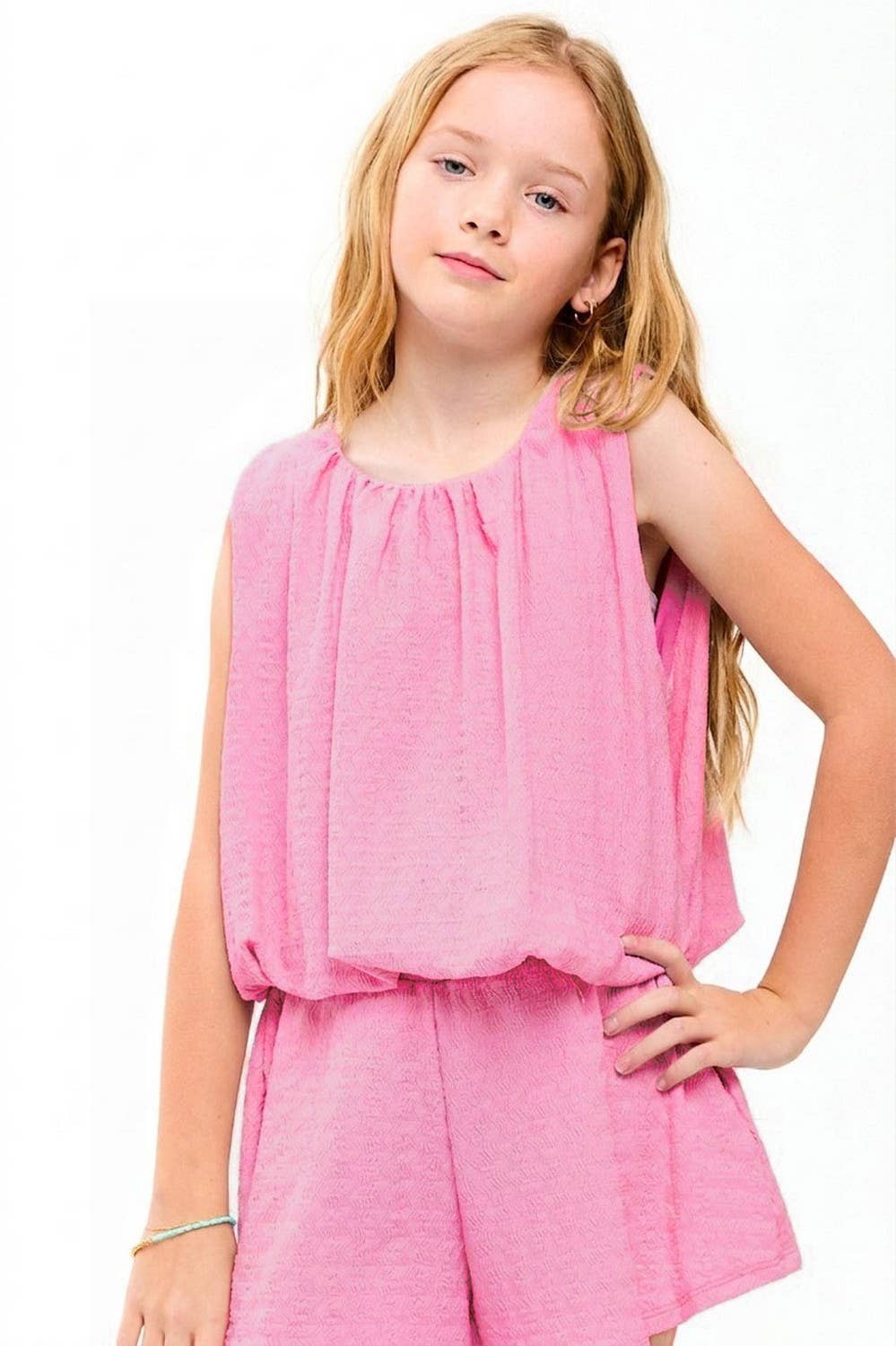 Curly Sleeveless Bubble Set